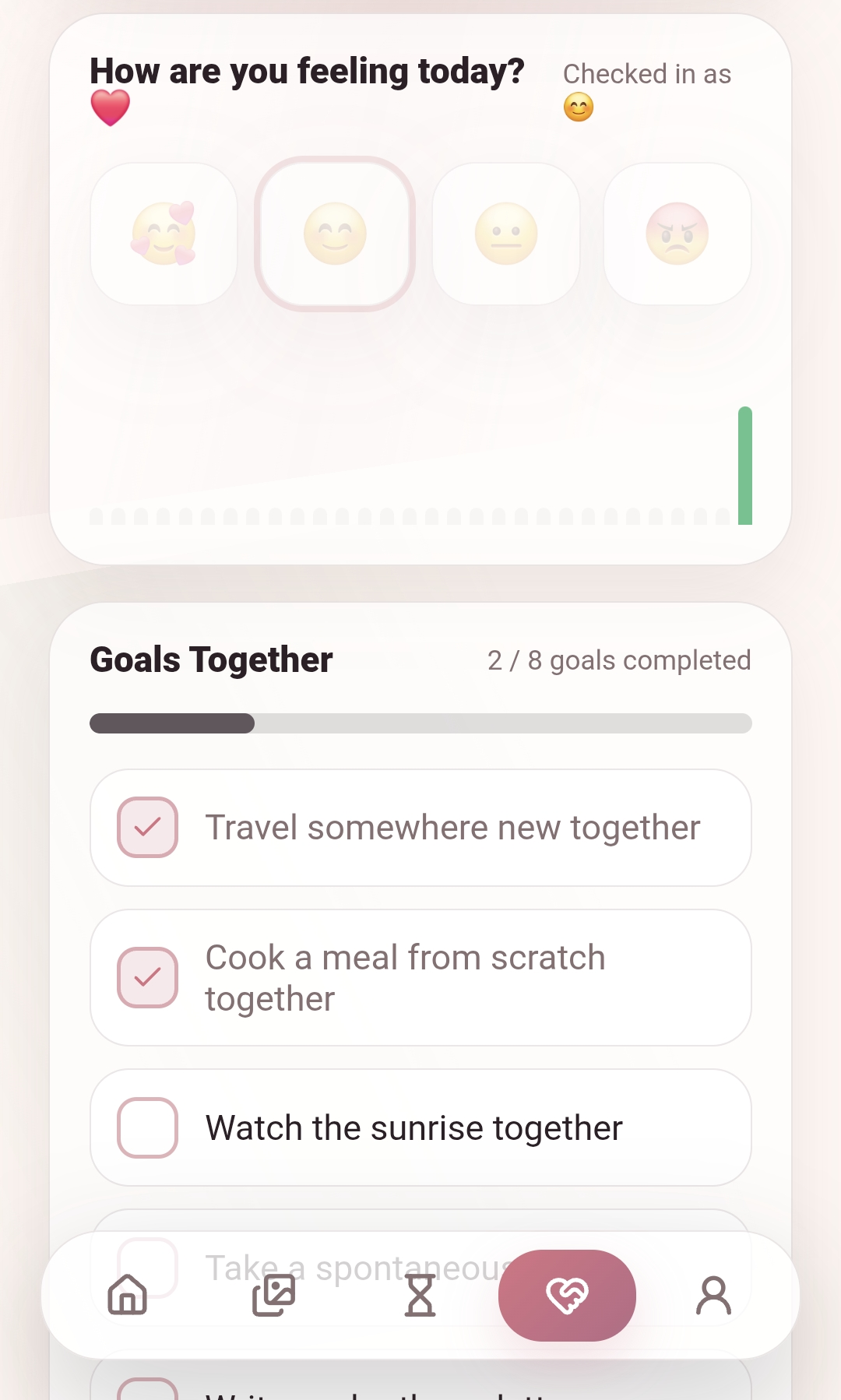 Lovy shared memories screen